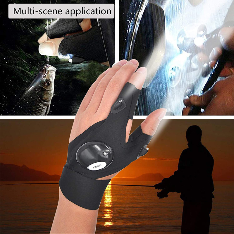 Fingerless Glove LED Flashligh - Spearfishing Glove review and price