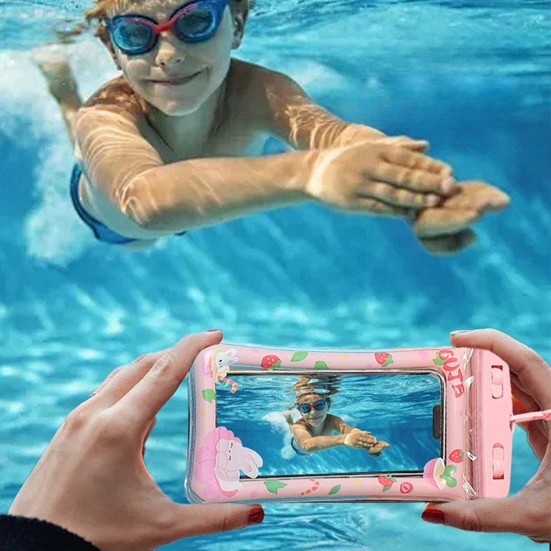 1pc Waterproof Cartoon Phone C - Aquatic Sports review and price