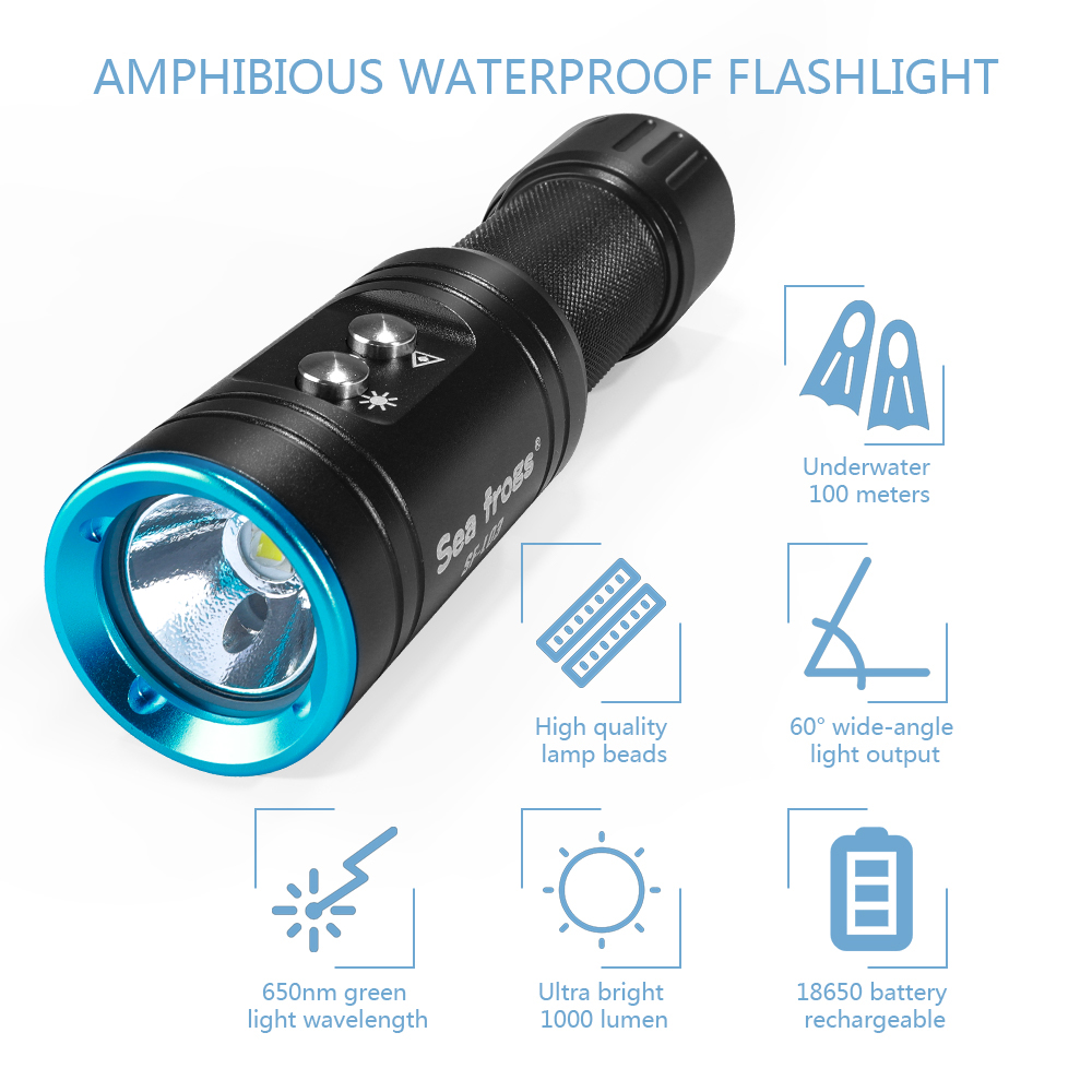 Seafrogs SF-L03 Divng Flashlig - Underwater Flashlight review and price